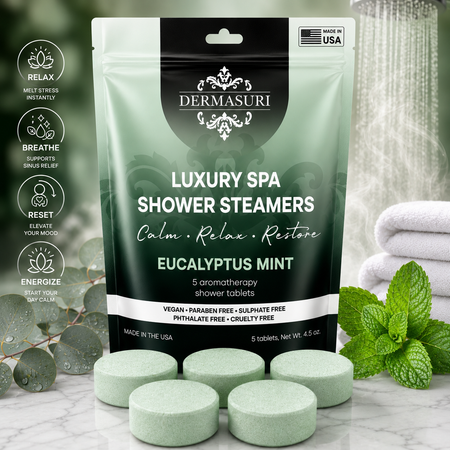 eucalyptus mint shower steamers, shower steamers for sinus relief, cooling shower steamers, aromatherapy shower bombs, spa shower tablets, refreshing shower steamers, shower melts aromatherapy, vegan shower steamers